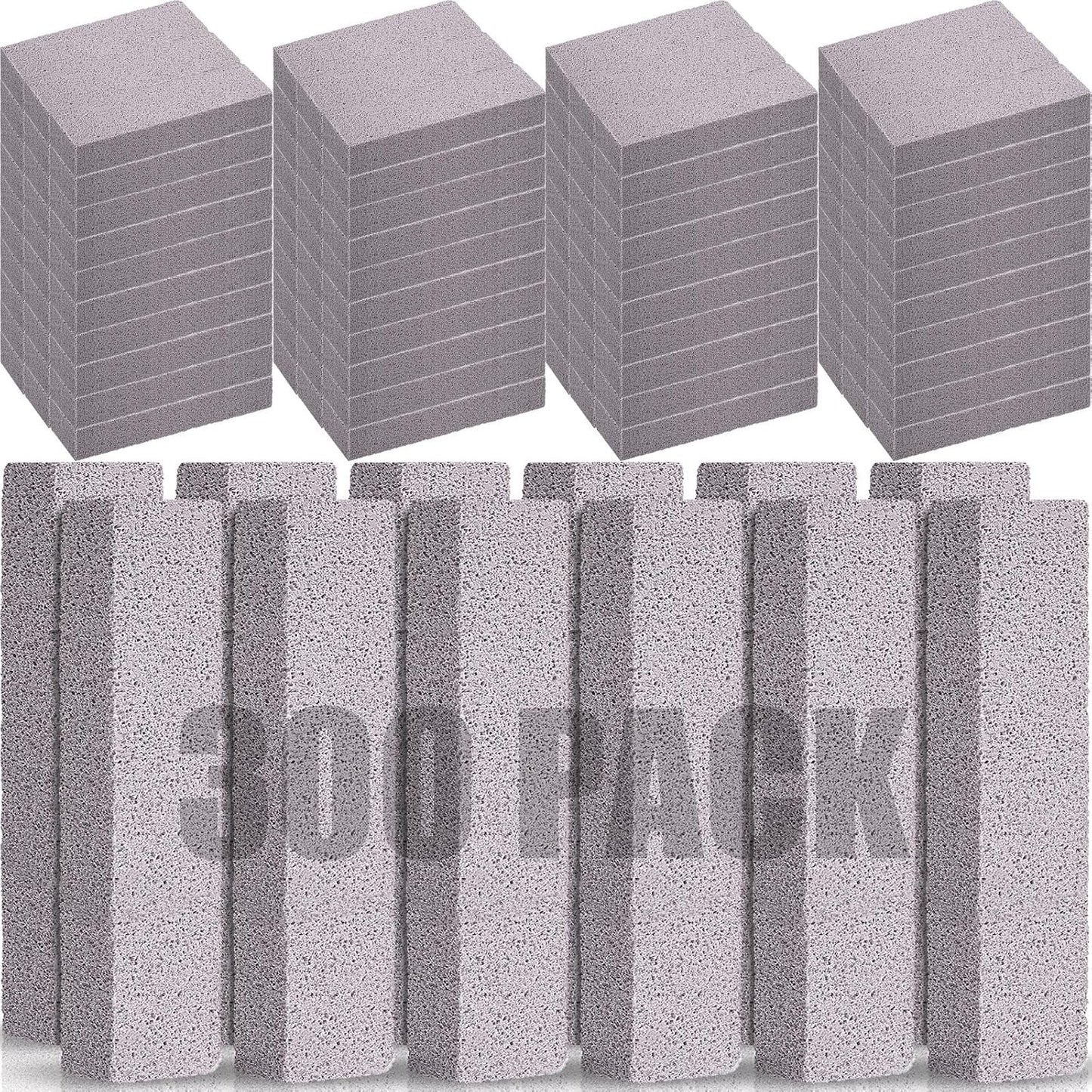 Chinco 300 Packs Pumice Stone for Cleaning, Scouring Pad Removing Stain Grime Without Leaving Scratches for Kitchen Oven Stove Home Bathroom Toilet Pool House Cleaning Supplies