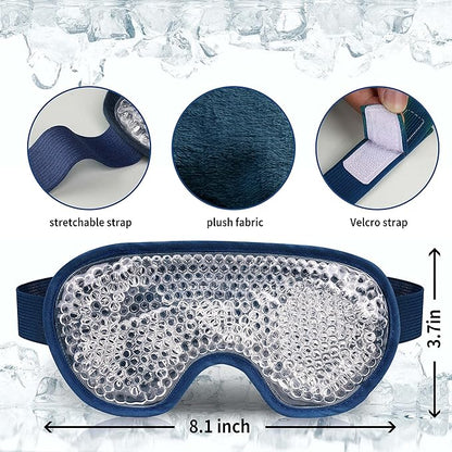 Cooling eye mask with gel