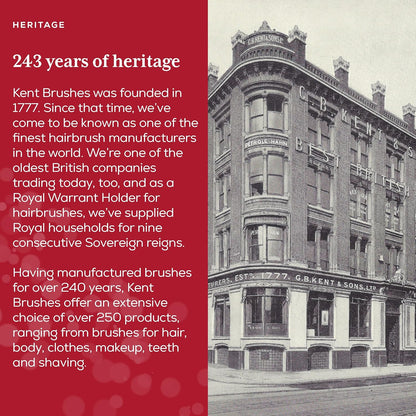 Kent 93T Black Graphite Beard Comb for Men - Wide Tooth Men's Comb, Ideal For Mustaches and Beards and Facial Hair, Small Pocket Sized Travel Detangler Combs, Saw-Cut, Hand Polished, Made in England