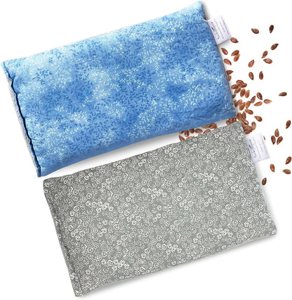 SacksyThyme Microwave Heating Pad for Back, Neck, Menstrual Cramps, Shoulders, Leg Pain Relief - Hot Moist Microwavable Therapy Pack - Flaxseed Hot & Cold Pad Made in USA (Size: 12 x 7) Lavender