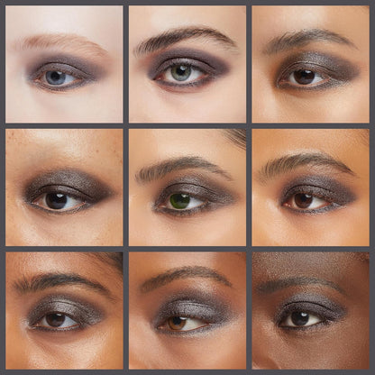 Eclipse Shimmering Glitter Black Onyx Chrome Dark Grey Pressed Powder Single Vegan Eyeshadow; Talc, Paraben & Cruelty Free