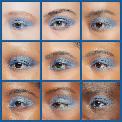 Tropical Classic Blue Shimmering Pressed Powder Single Vegan Eyeshadow; Talc, Paraben & Cruelty Free