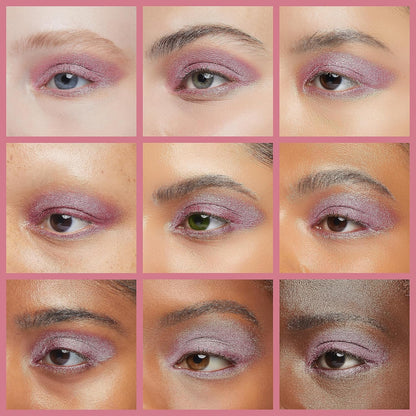 Oulac Pink Eyeshadow Glitter Eyeshadow Highly Pigmented Waterproof & Long Lasting Crease-Free Moisturizing Smooth Formula, Shimmer Glitter Eye Makeup. 6g (10)